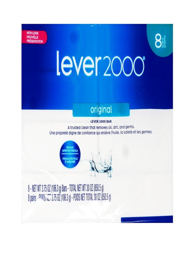 Lever 2000 Original Bar Soap, New and Improved Formula, Trusted Clean for Hands and Body, 8 Bars, 3.75 oz Each - Image 2